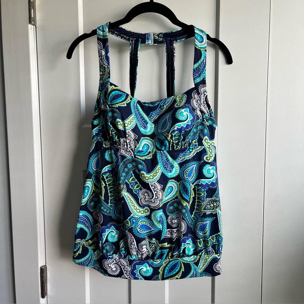 Lands End Tankini Swim Top Sz 6